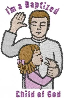 Fresh Stock Baptism Girl Embroidery Design