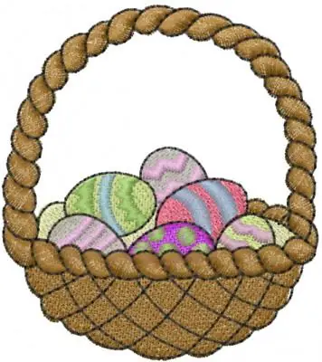 Easter Basket Embroidery Design Free Shipping