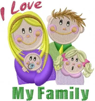 Love My Family Embroidery Design Today Only