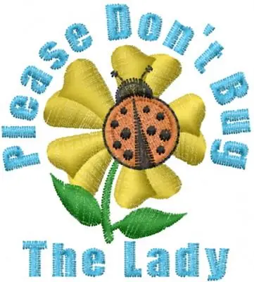 Reduced Price Flower and Ladybug Embroidery Design