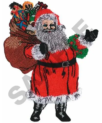 SANTA & PRESENTS Embroidery Design Save Now