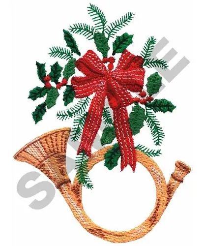Don’t Miss Out CHRISTMAS HORN Embroidery Design