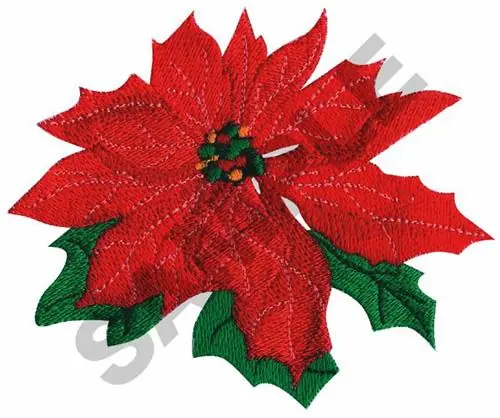 Brand New POINSETTIA Embroidery Design