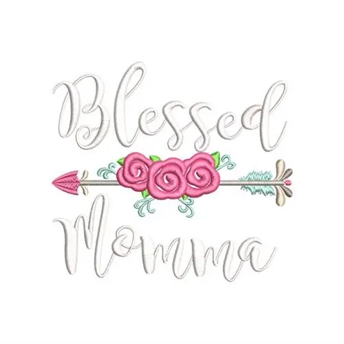 Blessed Momma Embroidery Design Buy Direct