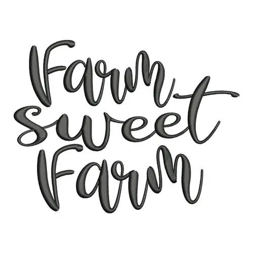 Farm Sweet Farm Embroidery Design Affordable