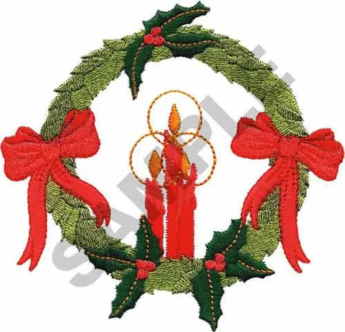 CHRISTMAS WREATH Embroidery Design Order Now