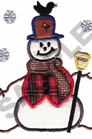 APPLIQUE SNOWMAN Embroidery Design Top Pick