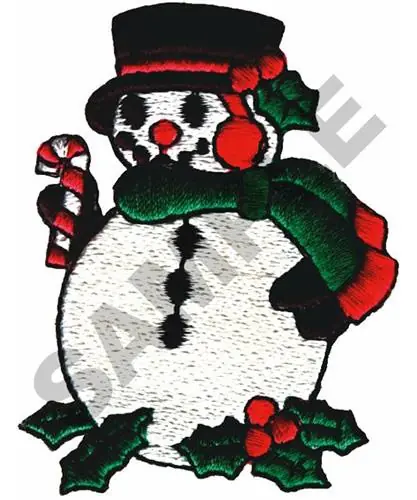 Popular SNOWMAN Embroidery Design