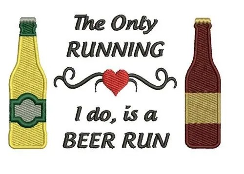 Direct From Factory BEER RUN Embroidery Design