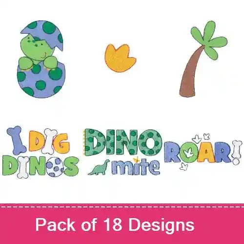Mega Sale Dinomite Embroidery design pack by Bunnycup Embroidery, Embroidery Packs on EmbroideryDesigns.com