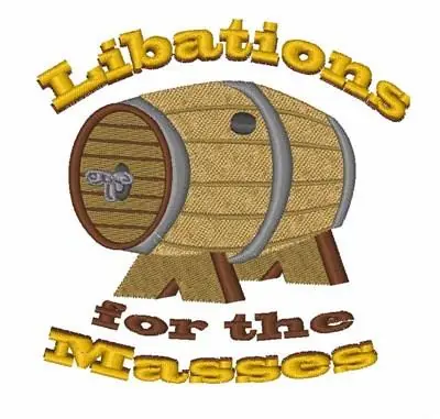 Libations Embroidery Design Exclusive
