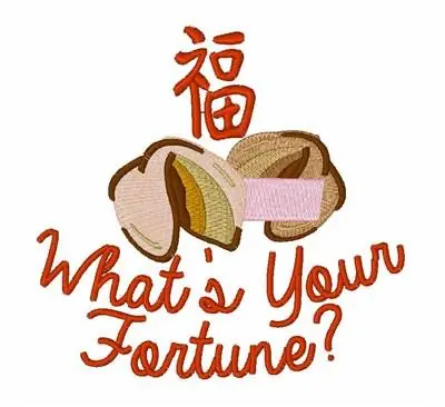 Whats Your Fortune Embroidery Design Free Shipping