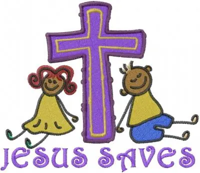 Handmade Christian Stick Kids Embroidery Design