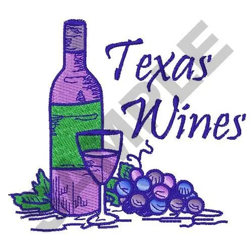 Buy Today TEXAS WINES Embroidery Design