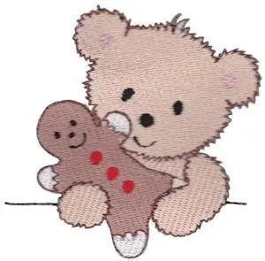 Latest Teddy Bear & Gingerbread Man Embroidery Design