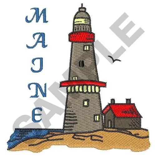 MAINE LIGHTHOUSE Embroidery Design Must Have