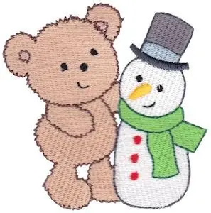 Limited Time Teddy Bear & Snowman Embroidery Design