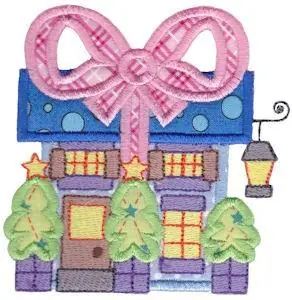 Time-Limited Christmas Village Applique House Embroidery Design