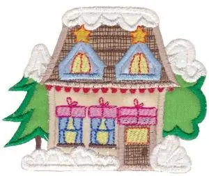 Christmas Village Applique House Embroidery Design Shop Now