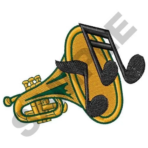 TRUMPET HORN Embroidery Design Bargain
