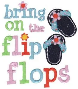 Summer Flip Flops Embroidery Design Bulk Order