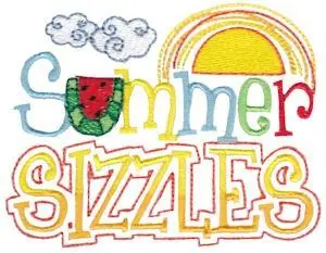 Budget Summer Sizzles Embroidery Design