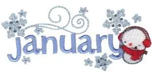 January Snowflakes Embroidery Design Viral