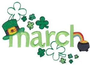 Get Yours March Embroidery Design