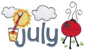 July Cookout Embroidery Design Big Sale