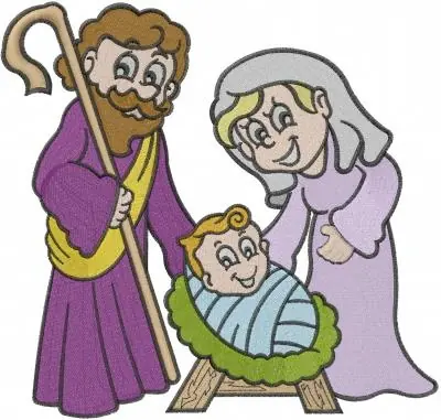 Nativity Scene Embroidery Design Grab Now