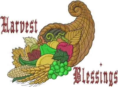 Harvest Blessings Embroidery Design Low Price