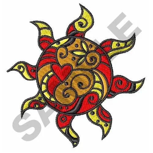 PAINTED SUN Embroidery Design Must Have