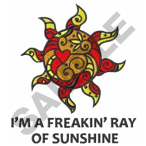 Discount FREAKIN RAY OF SUNSHINE Embroidery Design