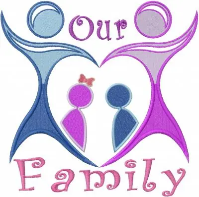 Our Family Embroidery Design Low Price