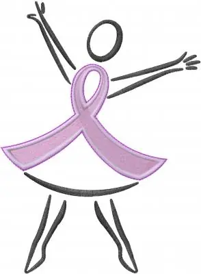 Breast Cancer Ribbon Woman Embroidery Design Low Price