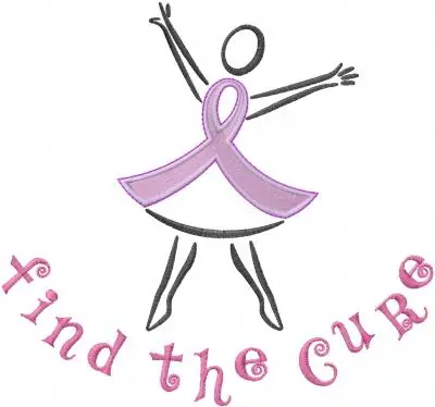 Today Only Find the Cure Embroidery Design
