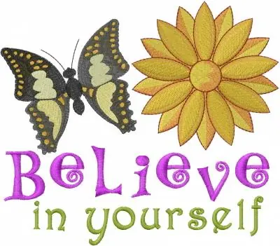 Weekend Sale Believe in Yourself Embroidery Design