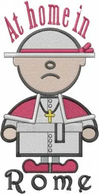 At Home in Rome Embroidery Design No Minimum Order
