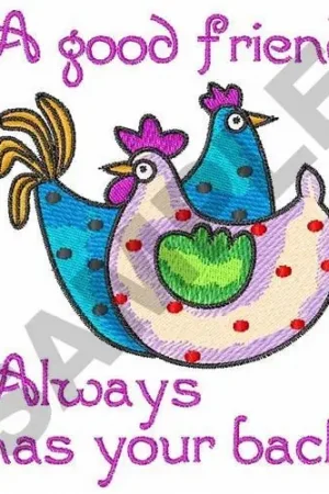 Affordable A GOOD FRIEND Embroidery Design