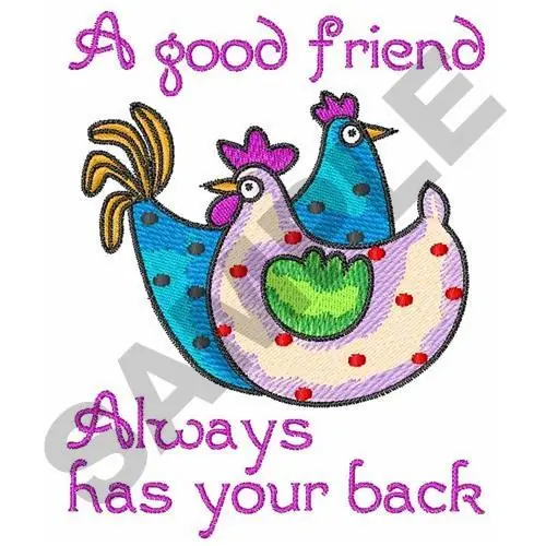 Affordable A GOOD FRIEND Embroidery Design