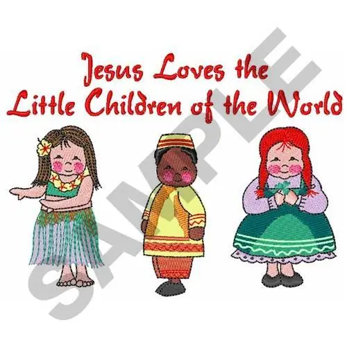 JESUS LOVES THE CHILDREN Embroidery Design New Release