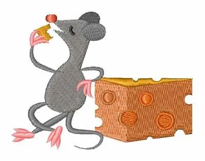 Mouse & Cheese Embroidery Design Top Pick