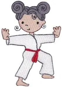 Seasonal Sale Karate Girl Embroidery Design
