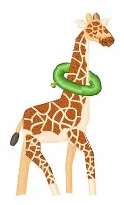 Swimming Giraffe Embroidery Design Save Now