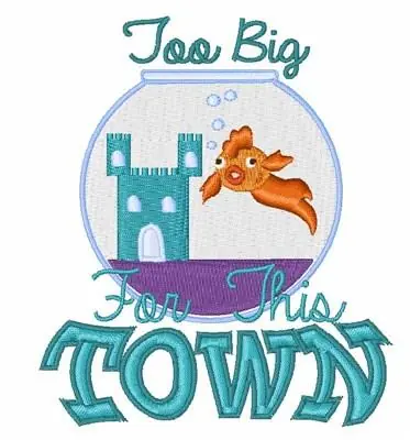 Markdown Goldfish Bowl Embroidery Design