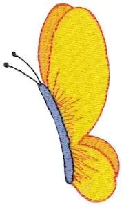 Yellow Butterfly Embroidery Design Wholesale