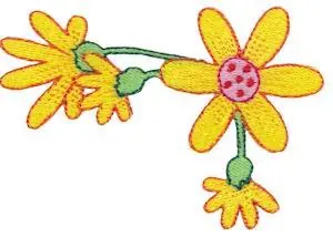 Order Now Daisy Corner Embroidery Design