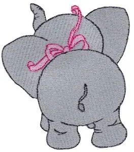 Elephant Rear Embroidery Design Buy Online