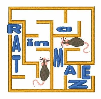 Limited Edition Maze Rats Embroidery Design