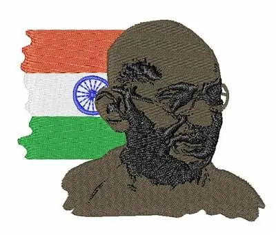 Mahatma Gandhi Embroidery Design Money Back Guarantee